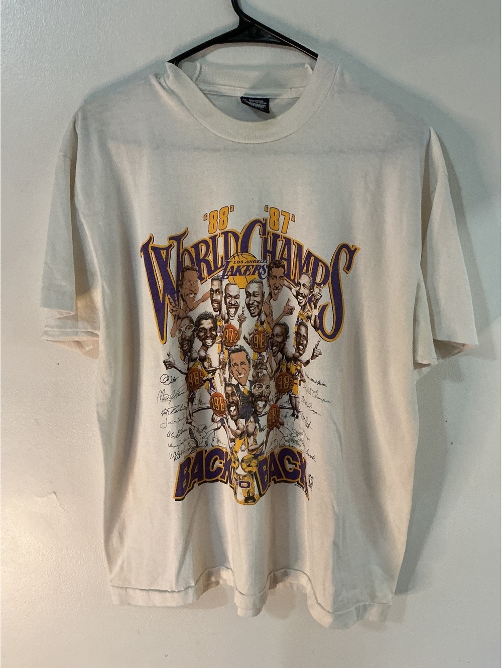 Vintage Lakers back to back champs shirt